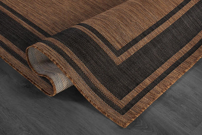 Beverly Rug Outdoor Rug 6x9 Modern Bordered Area Rugs for Indoor and Outdoor Patio Deck Porch