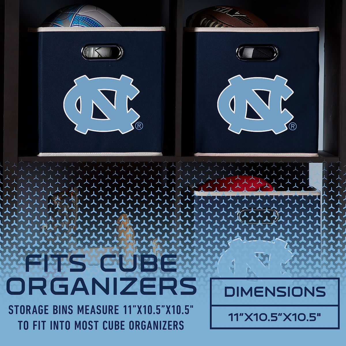 Franklin Sports NCAA Storage Bin - Cube Organizer - UNC