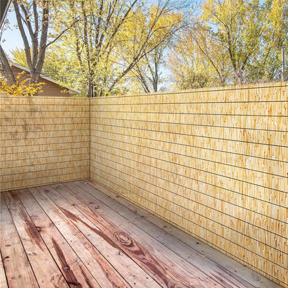 Natural Reed Fencing Rolls,6FT X 16.4FT Reed Screen Curtain Fence Covering Privacy Bamboo for
