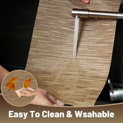 Placemats Set of 8，Non-Slip PVC Weave Table Mats Easy to Clean，Heat Resistant Place Mats for
