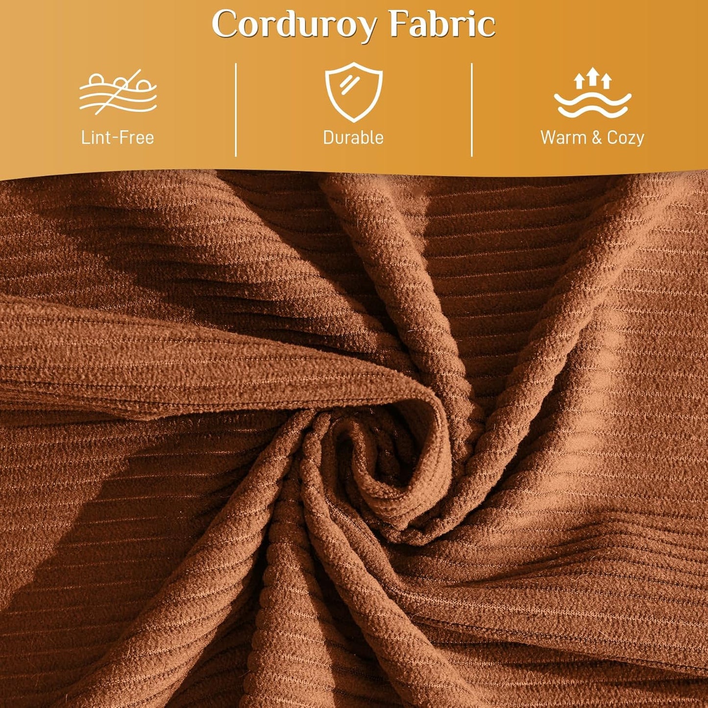 Convertible Sleeper Sofa Bed with Pillow, 4-in-1 Corduroy Folding Mattress Couch with Fixed-Shape