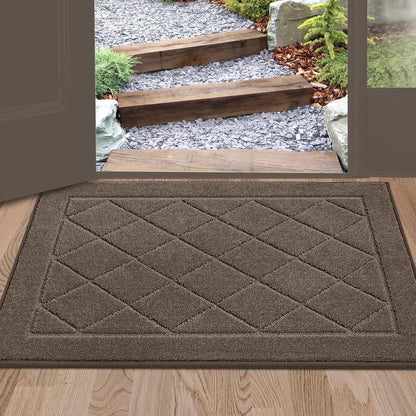 BEQHAUSE Dirt Trapper Door Mat 24" x 36", Doormat Non-Slip Entryway Rugs Washable, Dog Door Mat