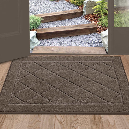 BEQHAUSE Dirt Trapper Door Mat 24" x 36", Doormat Non-Slip Entryway Rugs Washable, Dog Door Mat