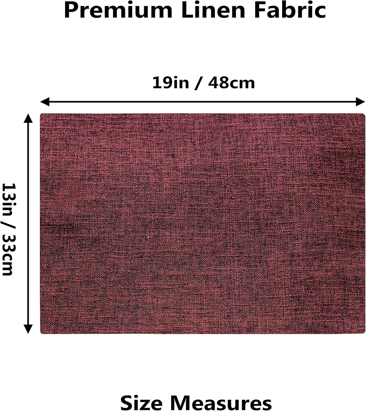 Home Brilliant Red Placemats for Holiday Linen Placemats Heat Resistant Dining Table Mats Kitchen