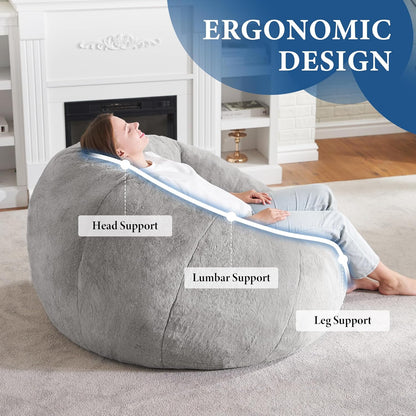 Hobestluk Bean Bag Chairs Large Bean Bag Couch for Adults Stuffed Sofa Chair Comfy Giant Bean Bag