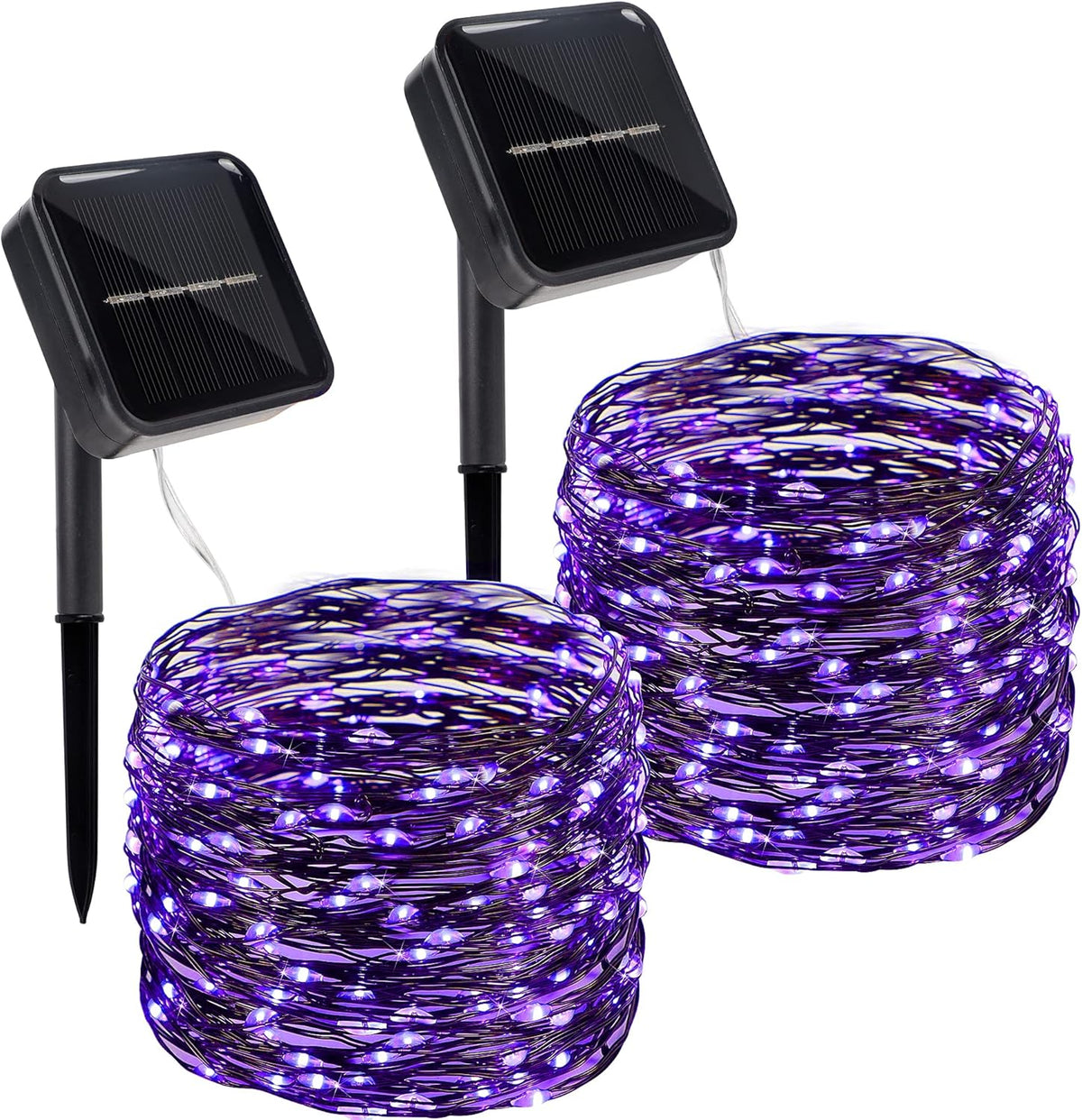 Twinkle Star 2 Pack Outdoor Solar String Lights, Total 80FT 240 LED Solar Powered Halloween