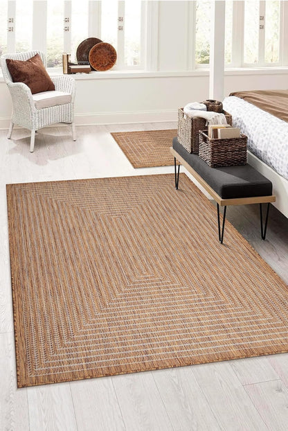 Adiva Rugs Outdoor Indoor Area Rug, Weather Resistant, Easy to Clean, Stain Resistant Floor Mat for