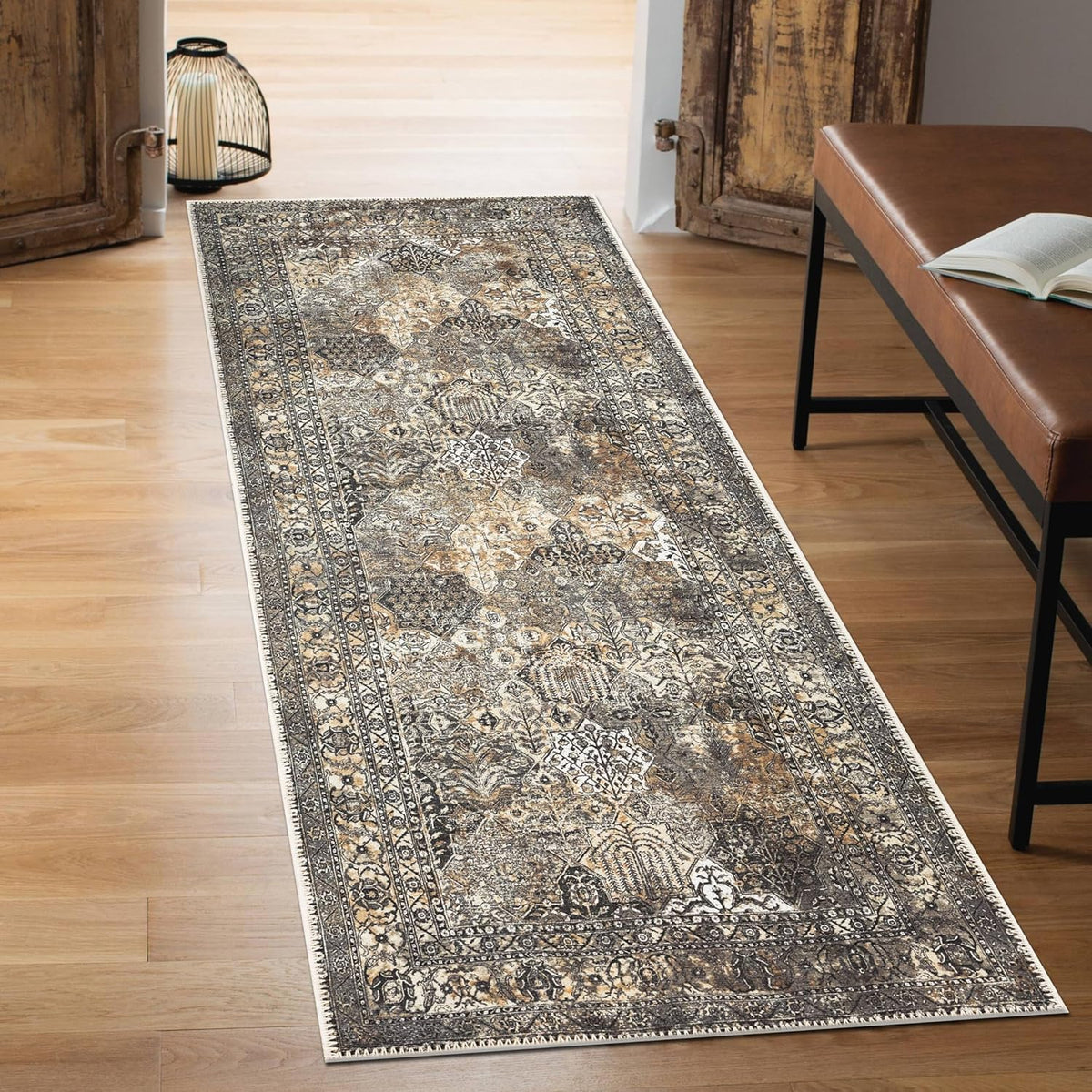 Keen Home Design 2x10 Rug - Machine Washable Runner Rug with Non-Slip Backing, Ideal for Hallway