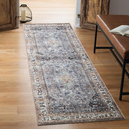 Keen Home Design 2x12 Rug - Machine Washable Runner Rug with Non-Slip Backing, Ideal for Hallway