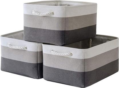 Large Storage Baskets for Shelves, Fabric Baskets for Organizing, Collapsible Storage Bins for