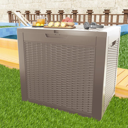 36 Gallon Outdoor Deck Box,Storage Lockable Waterproof Patio Furniture,Garden Tools,Cushions,Pool