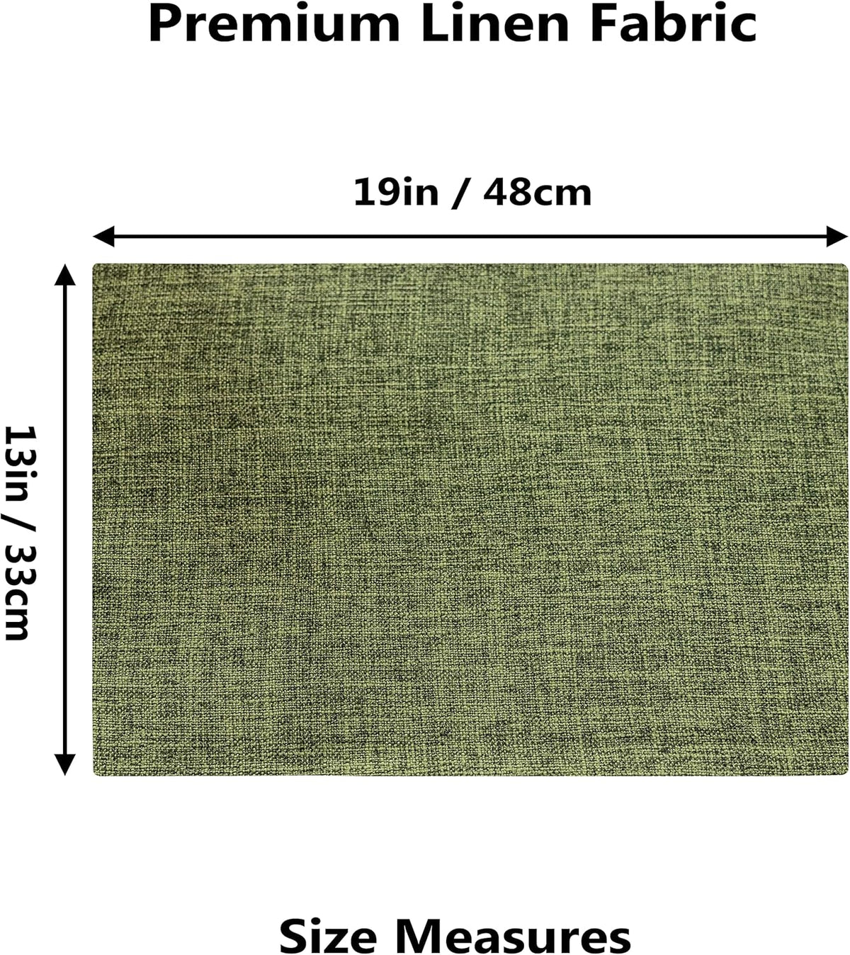 Home Brilliant Linen Cloth Placemats Set of 8 Heat Resistant Dining Table Place Mats Table Mat