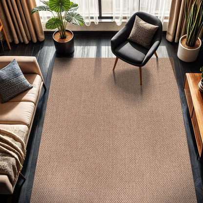 CAMILSON Easy Jute Rug 6x9, Indoor Outdoor Natural Color Farmhouse Area Rugs for Living Room Patio