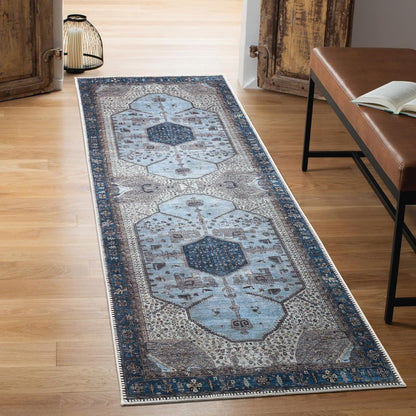 Keen Home Design 2x10 Rug - Machine Washable Runner Rug with Non-Slip Backing, Ideal for Hallway