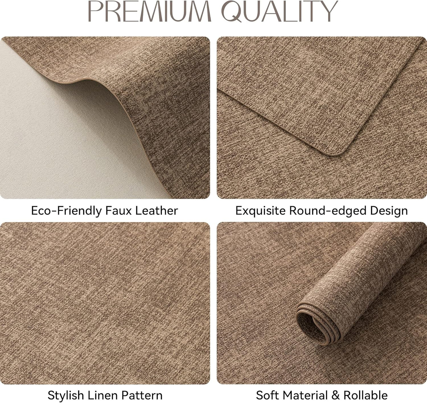 Romanstile Vinyl Placemats Set of 6-12 X 18 Inch - Heat Resistant Place Mats 100% Waterproof