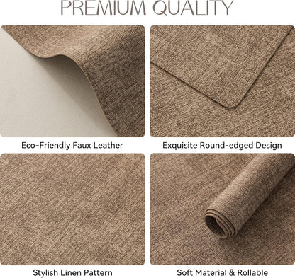 Romanstile Vinyl Placemats Set of 6-12 X 18 Inch - Heat Resistant Place Mats 100% Waterproof