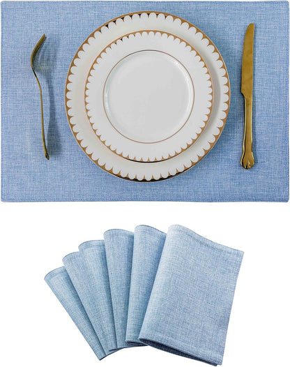 Home Brilliant Placemats Table Mat Set of 6 Heat Resistant Dining Place Mats for Kitchen Restaurant