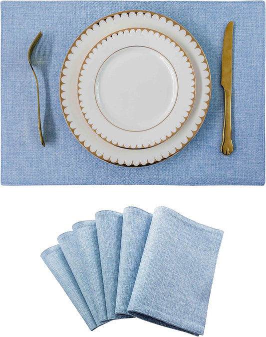 Home Brilliant Placemats Table Mat Set of 6 Heat Resistant Dining Place Mats for Kitchen Restaurant