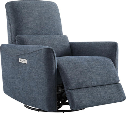 CHITA Power Recliner Chair Swivel Glider, FSC Certified Upholstered Fabric Living Room Nursery