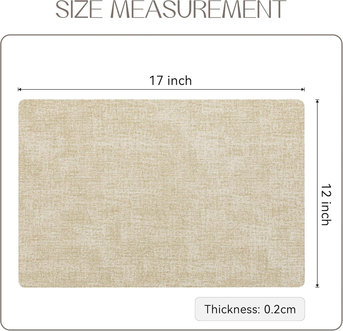 Romanstile Vinyl Placemats Set of 6-12 X 18 Inch - Heat Resistant Place Mats 100% Waterproof