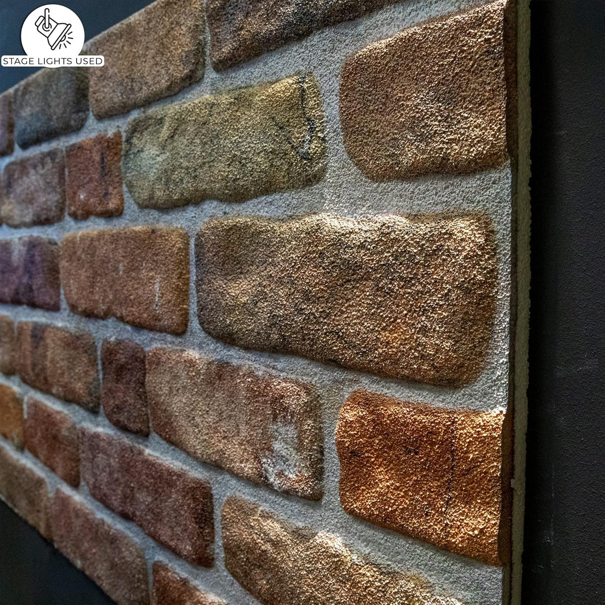 Dundee Deco 3D Wall Panels Faux Brick - Cladding Brown Beige Stone Look Wall Paneling, Styrofoam