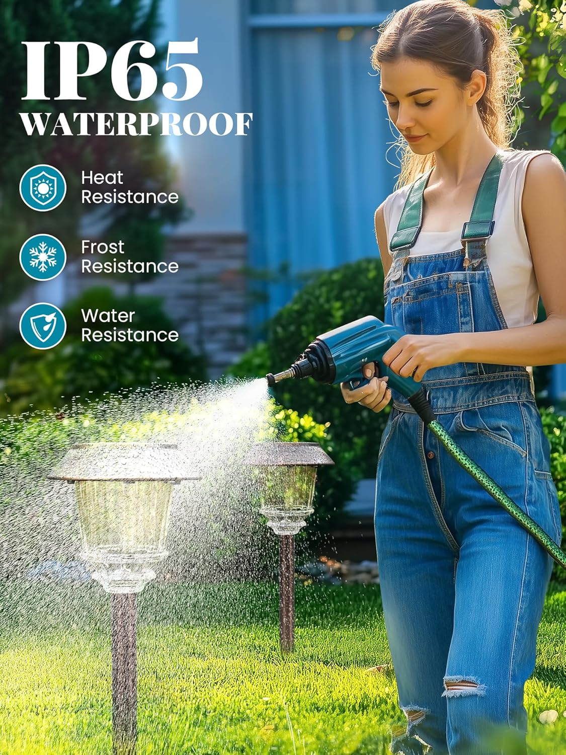 Solar Lights Outdoor Waterproof,4 Pack Bronze Pathway Lights with 10-40 LM Dimmable Glass and