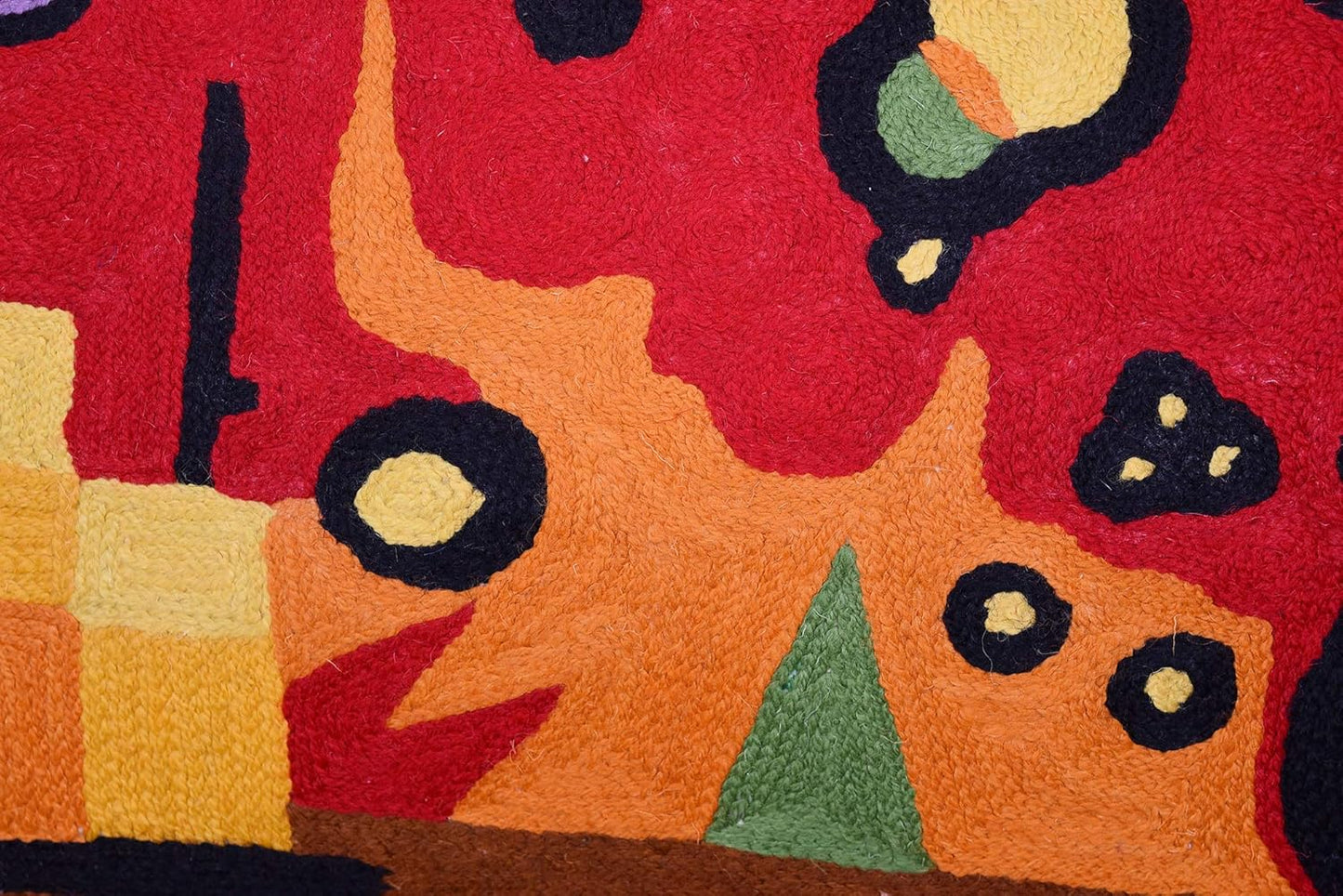 Lumbar Kandinsky Red Pillow Cover | Heavy Red Space Modern Throw Pillows Chair Cushion | Red