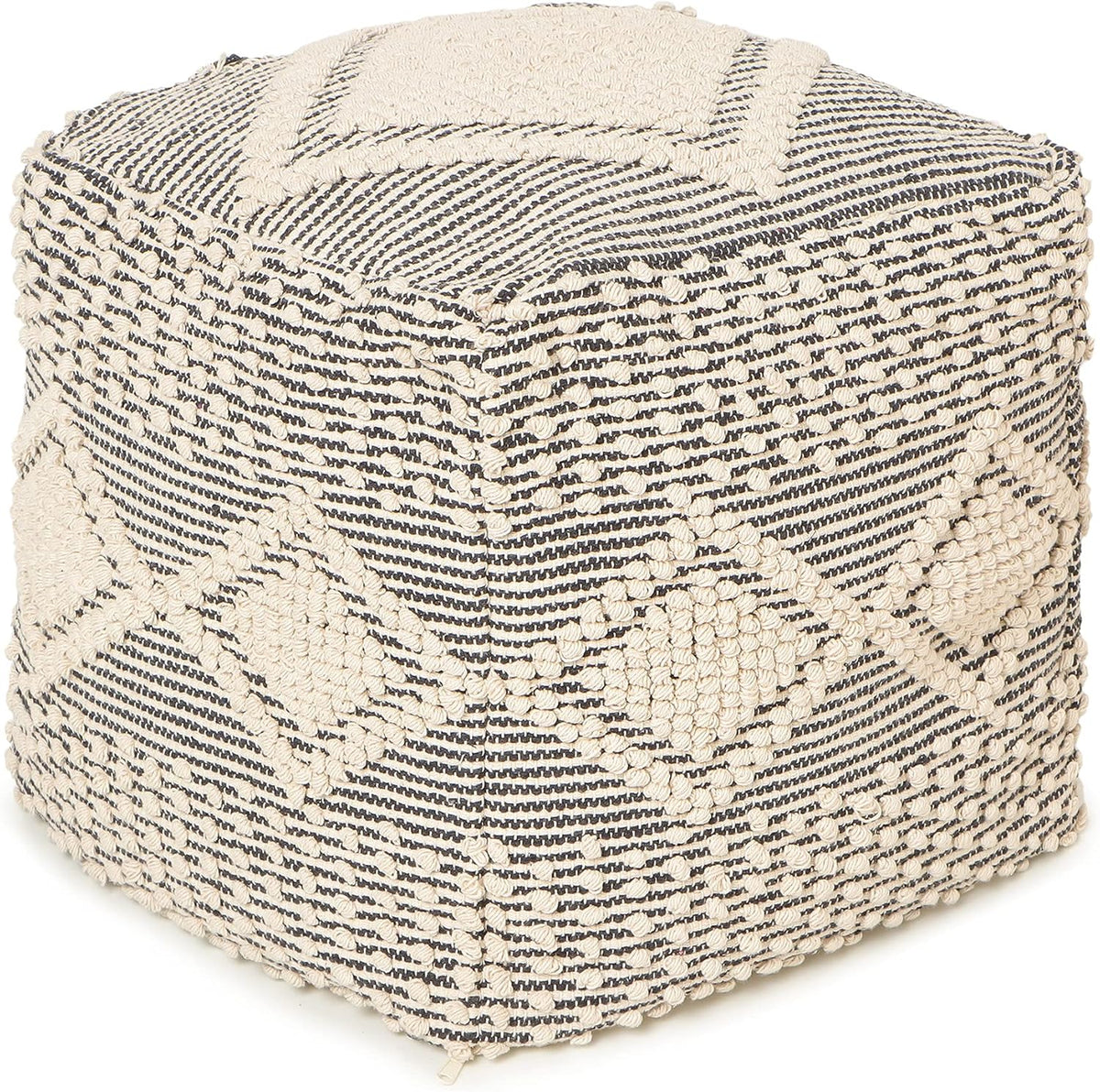 REDEARTH · Tufted Pouf Ottoman with Filler Textured Storage Cube Bean Bag Pouffe Footrest for