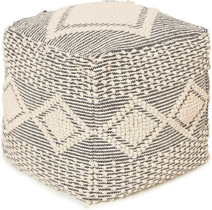 REDEARTH · Tufted Pouf Ottoman with Filler Textured Storage Cube Bean Bag Pouffe Footrest for
