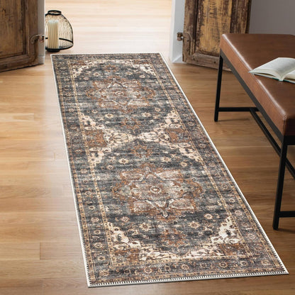 Keen Home Design 2x7 Rug - Machine Washable Runner Rug with Non-Slip Backing, Ideal for Hallway