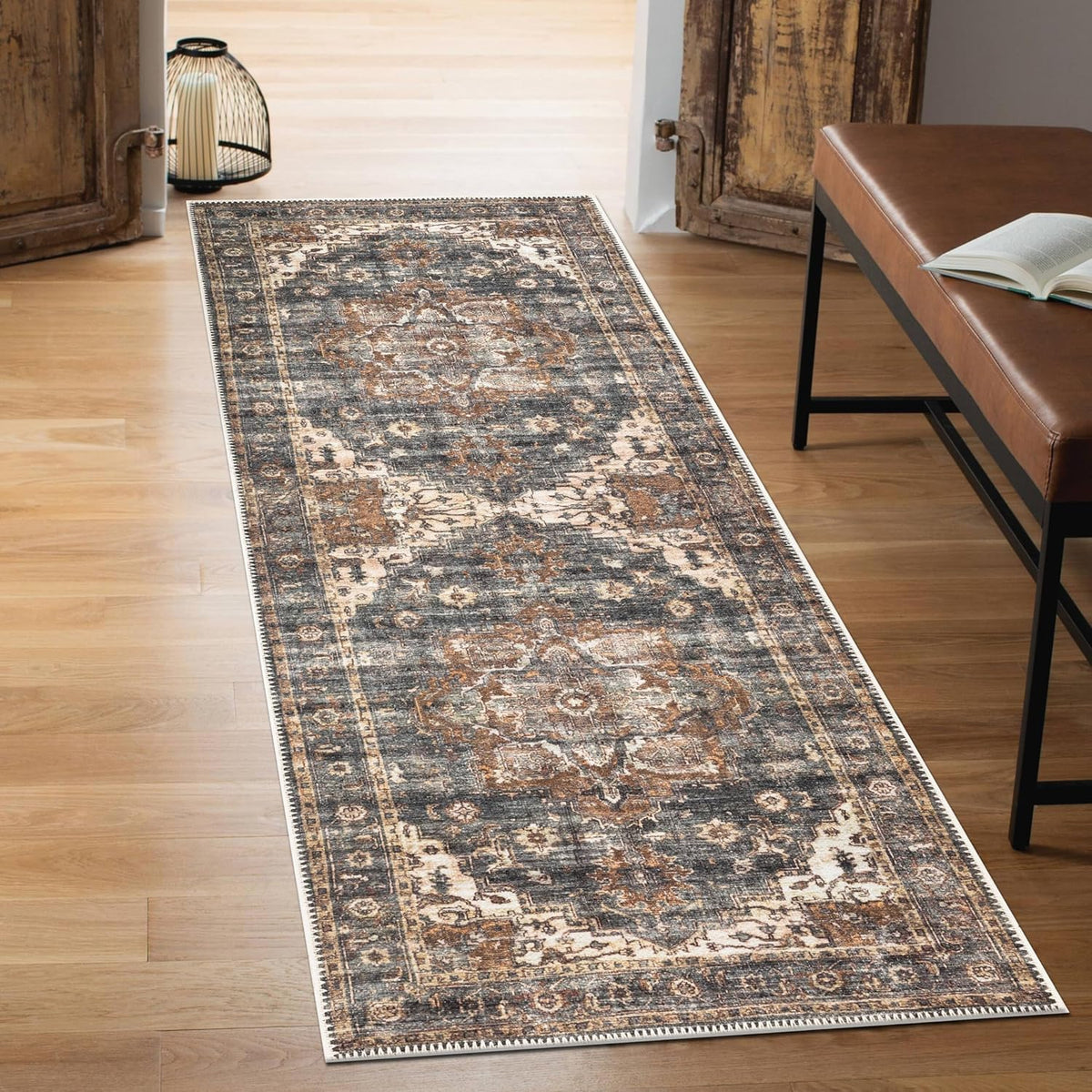 Keen Home Design 2x10 Rug - Machine Washable Runner with Non-Slip Backing, Ideal for Hallway