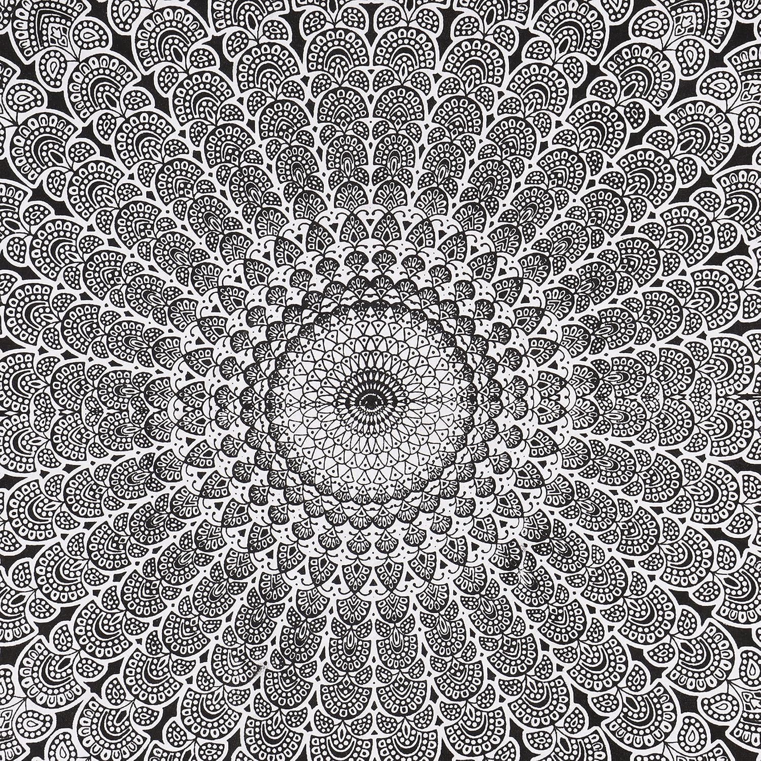 Bless International Handmade Indian hippie Bohemian Psychedelic Peacock Mandala Wall hanging