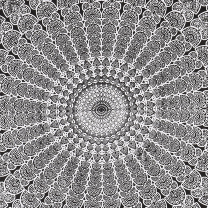 Bless International Handmade Indian hippie Bohemian Psychedelic Peacock Mandala Wall hanging