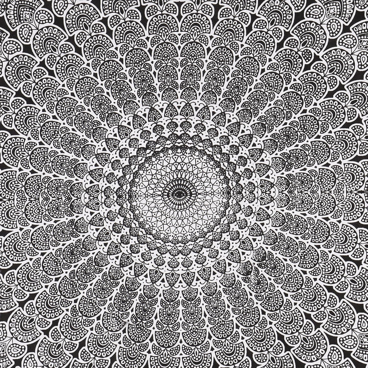 Bless International Handmade Indian hippie Bohemian Psychedelic Peacock Mandala Wall hanging