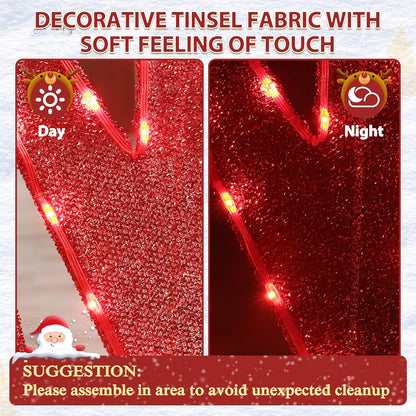 6FT Merry Christmas Sign for Decoration, 2-in-1 Pre-Lit Holiday Greeting Sign Decor with 456 LED