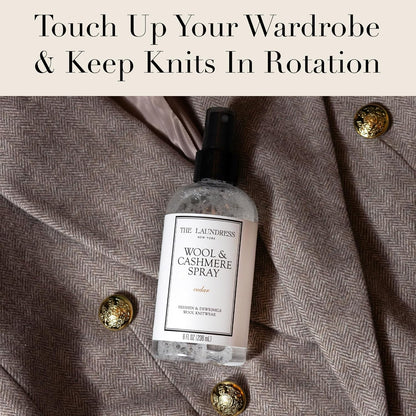 The Laundress Wool and Cashmere Fabric Spray, Wool Dewrinkle Spray, Upholstery and Linen Spray