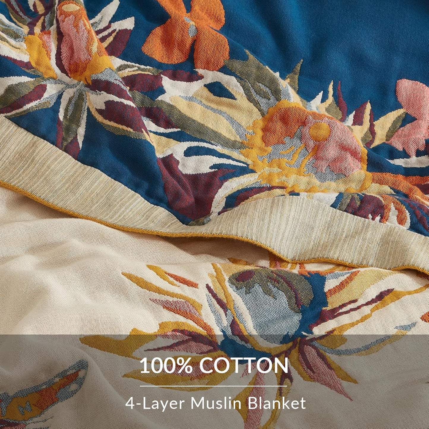 Boho Throw Blanket for Couch Sofa Bed, 100% Cotton Woven Quilt with Tassel 80”x90”, Super Soft