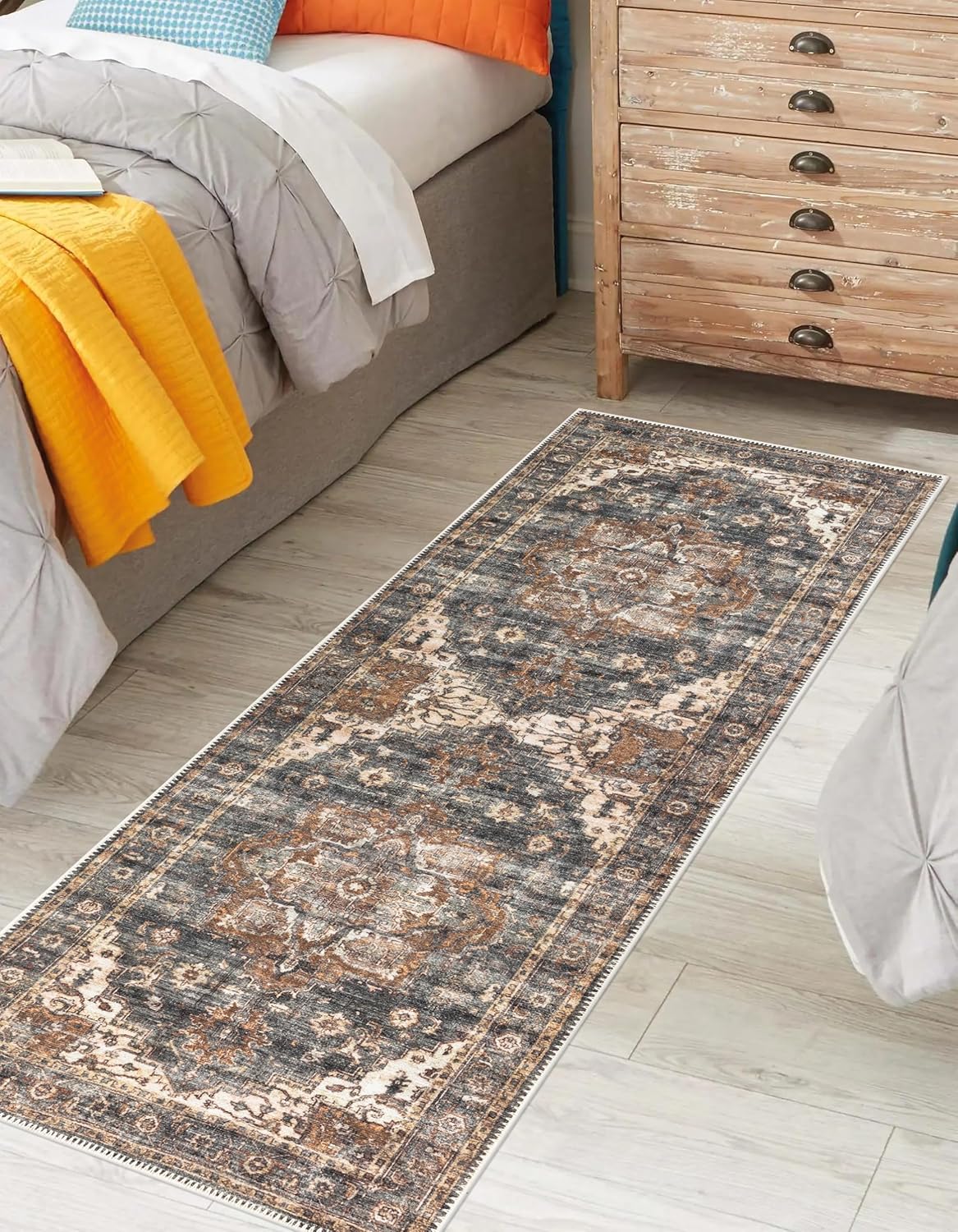 Keen Home Design 2x7 Rug - Machine Washable Runner Rug with Non-Slip Backing, Ideal for Hallway