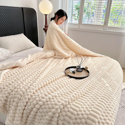 UKELER Sherpa Bed Blankets 80 × 90 inch, Ultra Soft Queen Size Throw Blanket for All Season, 470