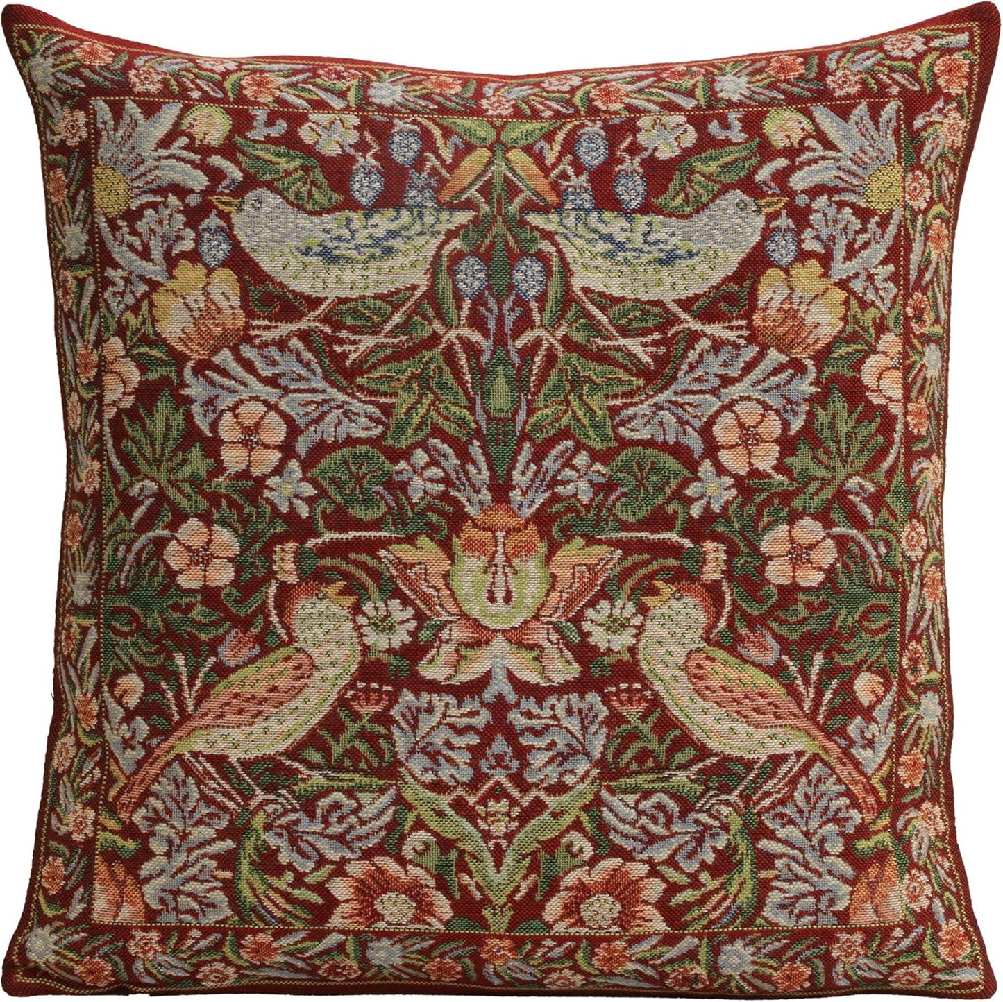 Charlotte Home Furnishings Throw Pillow Covers 16x16 in, Red Strawberry Decorative Couch Pillow