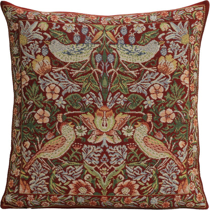Charlotte Home Furnishings Throw Pillow Covers 16x16 in, Red Strawberry Decorative Couch Pillow