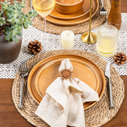 GBHOME Ceramic Dinnerware Sets for 4, 12 Pieces Stoneware Plates and Bowls Sets, Scratch Resistant
