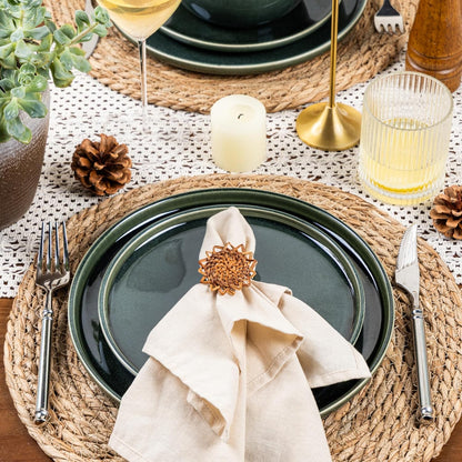 GBHOME Ceramic Dinnerware Sets for 8, 24 Pieces Stoneware Plates and Bowls Sets, Reactive Glaze