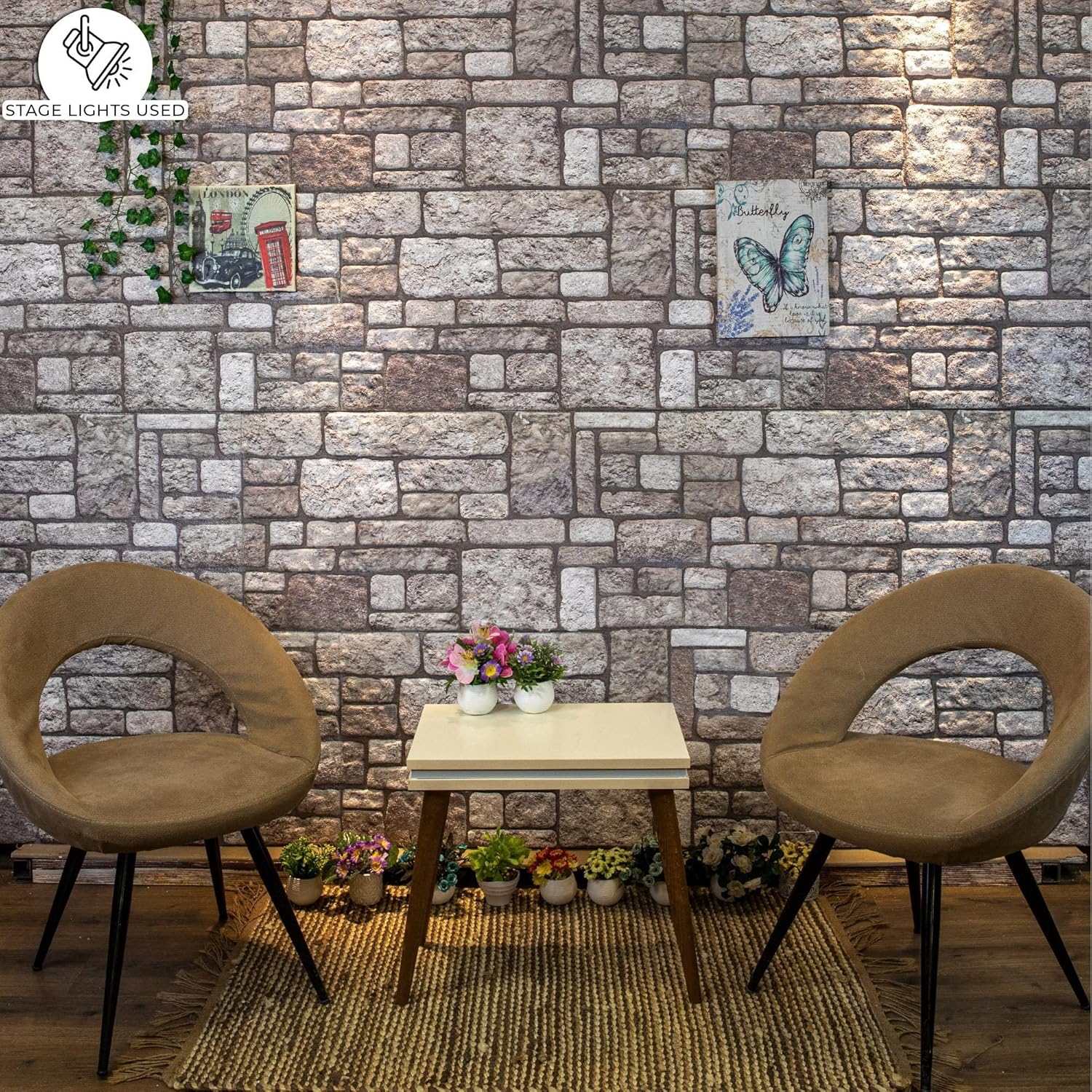 Dundee Deco 3D Wall Panels Faux Brick - Cladding Grey Stone Look Wall Paneling, Styrofoam, Sample