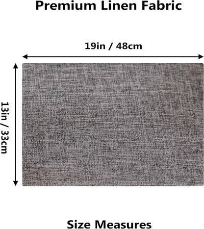 Home Brilliant Linen Placemats Set of 8 Heat Resistant Washable Placemats for Parties Buffet