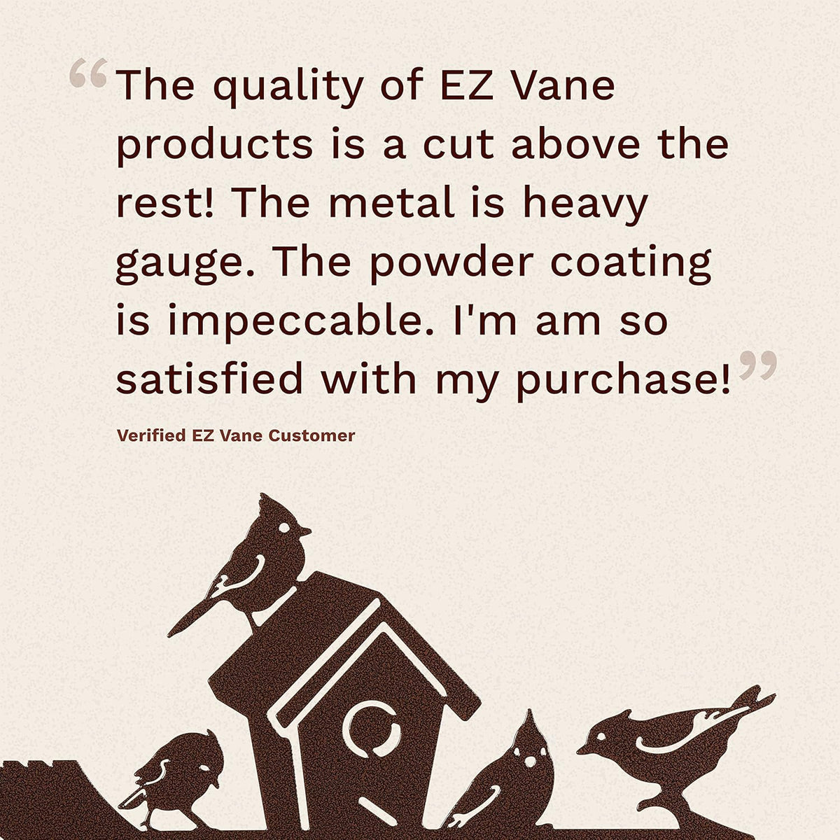 EZ Vane Birdhouse Weathervane — Deck Mount, Wind Cups, Antique Copper Finish, Steel with Durable