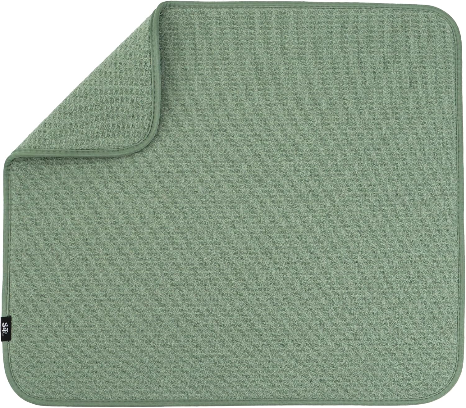 S&T INC. Dish Drying Mat, 16” x 18”, Absorbent Microfiber Kitchen Counter Mat, Dish Drying Pad for