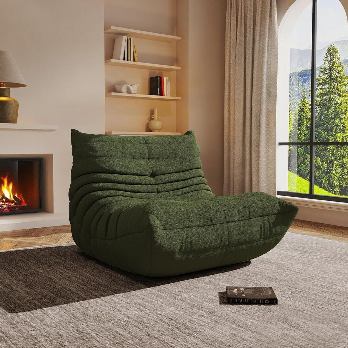 Bean Bag Chair, Oversized Bean Bag Chair for living Room, Fireside Chair for adults with Memory
