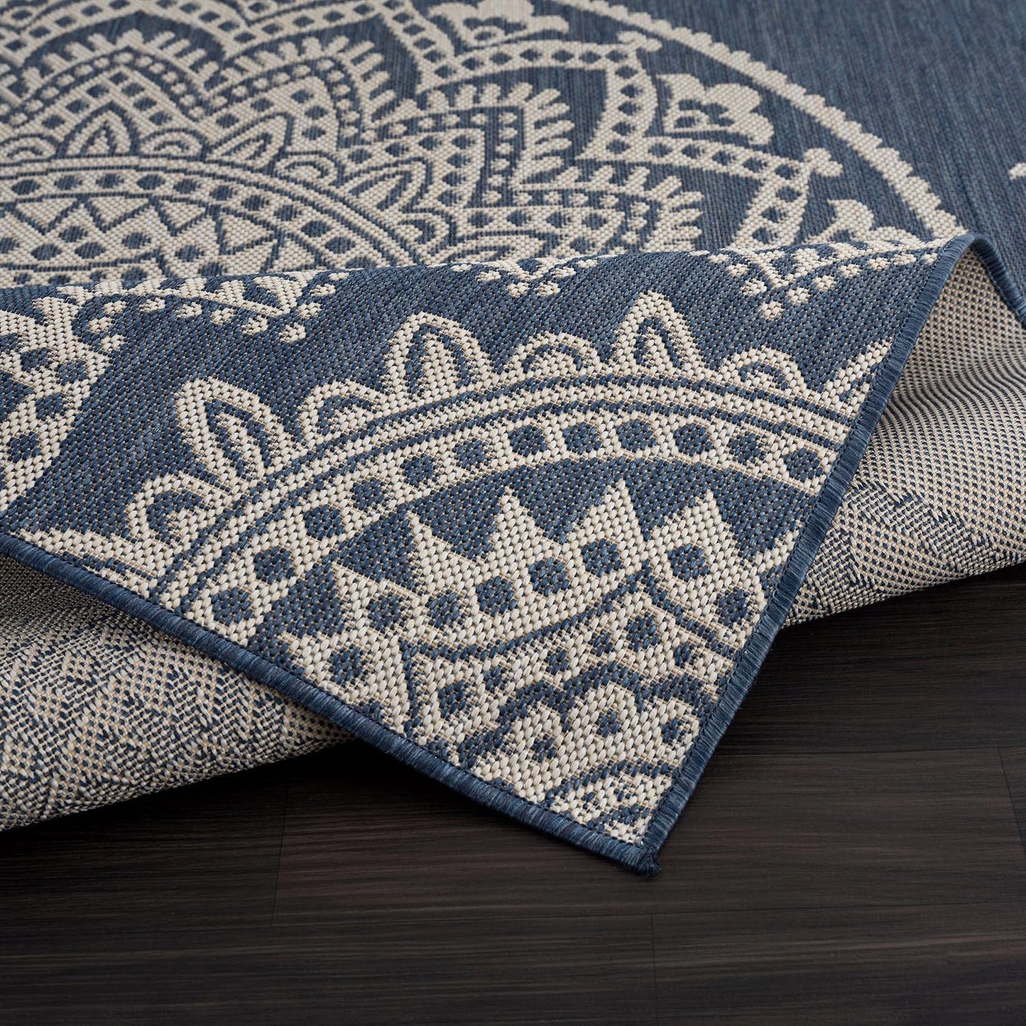 CAMILSON Outdoor Rug 10x14 Modern Area Rugs for Large Indoor and Outdoor Patios and Porches
