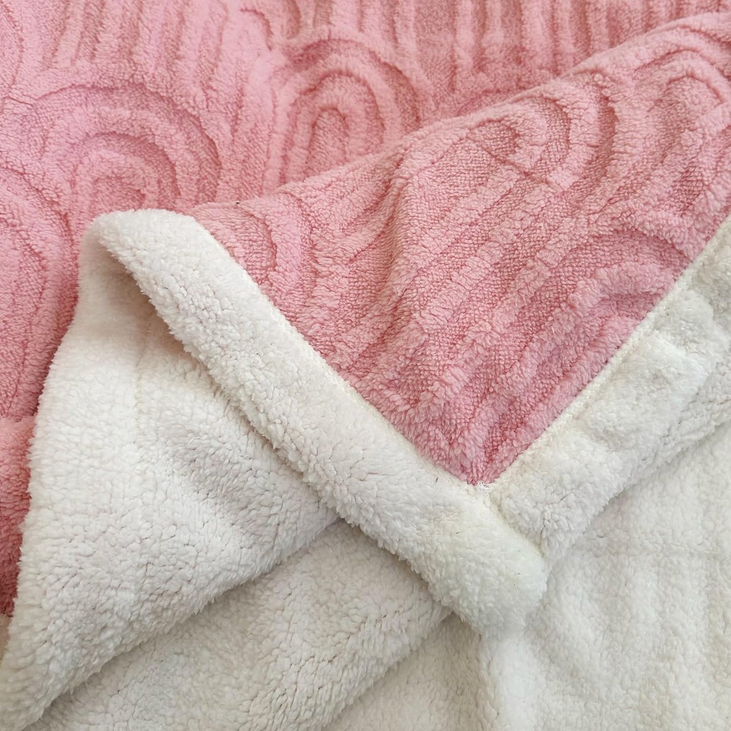 UKELER Sherpa Fleece Blanket 60 × 80 inch, Ultra Soft Twin Size Throw Blanket for All Season, Cozy